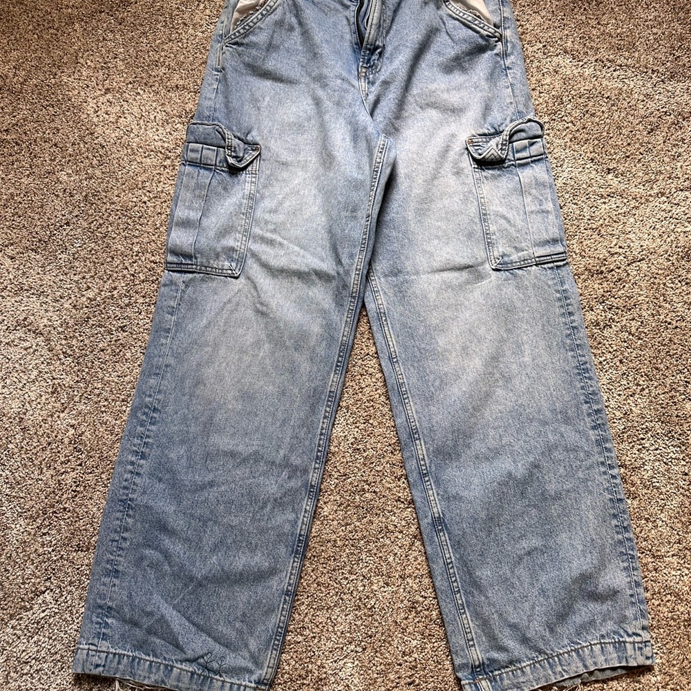 Women’s Blue Cargo Jeans
